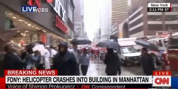 맨해튼 건물에 헬기 추락... 1명 사망