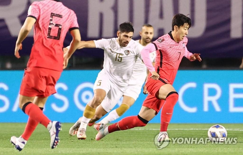 한국 시리아 대 월드컵예선 한국
