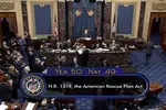 상원, ‘1조9,000억 달러’ 초대형 부양법안 통과