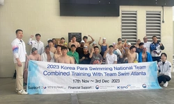 한국 장애인 수영대표팀 장애우에 비법 전수