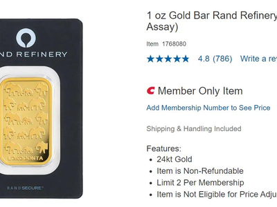 코스트코 2천69.99달러짜리 골드바 인기…3개월간 1억달러어치 팔려