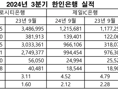 한인은행, 빅컷 불구 외형 성장 지속