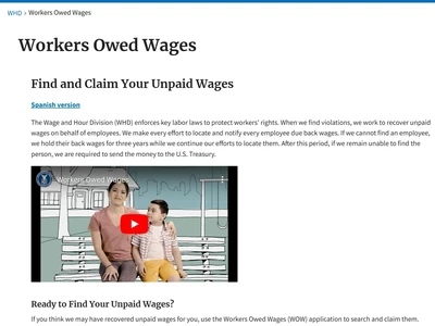 “못 받은 임금 확인하고  찾아가세요”