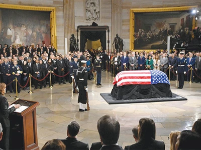 지미 카터 시신 연방의사당 일시 안치… 내일 국장