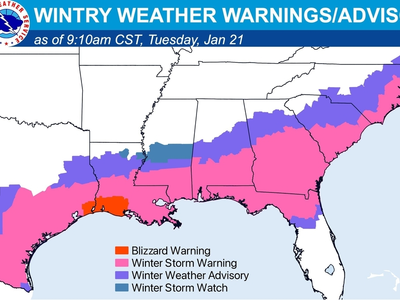 겨울 폭풍에 얼어붙은 남부…폭설에 항공편 끊겨