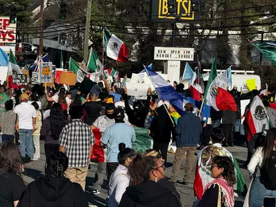 뷰포드Hwy서 이민단속 항의 대규모 시위