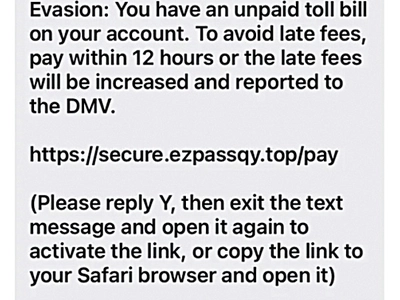 ‘통행료 미납’ 스미싱 사기 확산