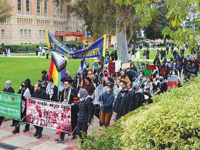 영주권자 대학원생 체포·추방 항의 시위