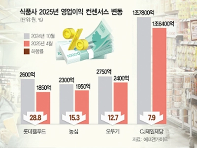 환율·관세 ‘투펀치’에…식품사들 실적전망 줄하향