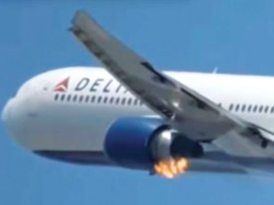 애틀랜타행 델타항공기 이륙 후 엔진 화재 긴급회항