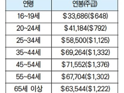 미국 직장인들의 연봉은 얼마?