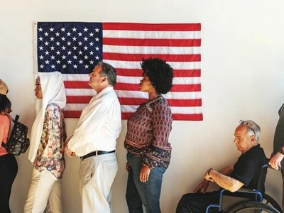 투표소 물 제공 놓고 표현의 자유 논쟁