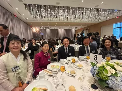 김기환 회장, 이 대통령 재미동포 간담회 참석