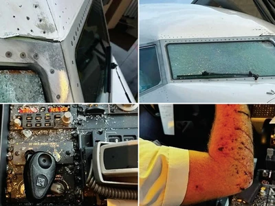 운항중 조종석 유리 박살 ‘아찔’