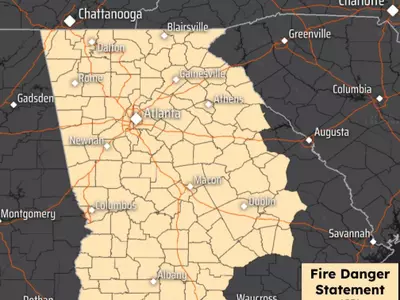 조지아 중북부에 '화재 위험 주의보'