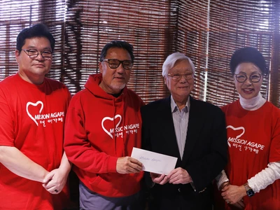 조중식 회장, 미션아가페 꽃동네에 후원금