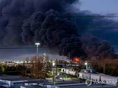 화물기 폭발 사고 순간 공개…이륙하자마자 엔진 떨어져나가
