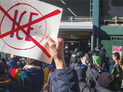 뉴욕 맨해튼서 ICE 이민단속 저지 시위