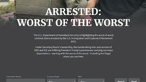 체포 불체자 검색 웹사이트 공개