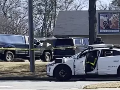 ‘아찔’ 총격 대치 현장에 웨이모 차량 진입