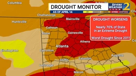 조지아 70% 극심한 가뭄...주말 기온 90도 넘어