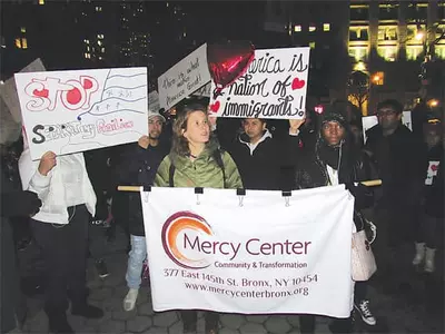 〈사진〉  반이민정책 반대시위