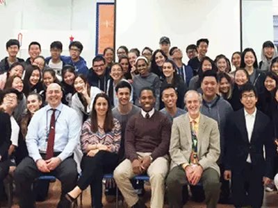 〈사진〉고교 한국어클럽 '한국문화 즐기기'