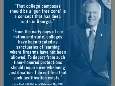 조지아 '캠퍼스 총기휴대법안' 전국적 화제