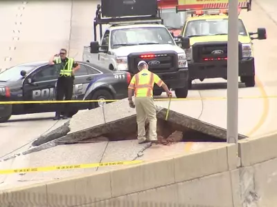 대낮 I-20 도로 갑자기 솟아올라 '화들짝'