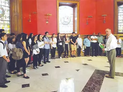 〈사진〉 KACE 풀뿌리 인턴생들 뉴저지 주의사당 방문