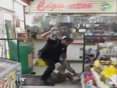 디캡 백인경관, 흑인여성 무차별 구타 동영상 파문