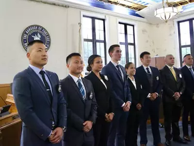 〈사진〉포트리서 한인경관 3명 탄생