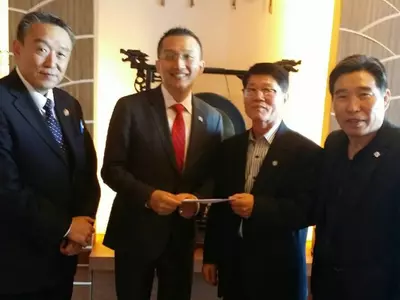 〈사진〉 한인회, 둘루스 시의원 대만계 후보에 후원금