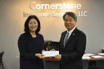〈사진〉 남계숙 코너스톤보험 대표 장학금 1만달러 기부