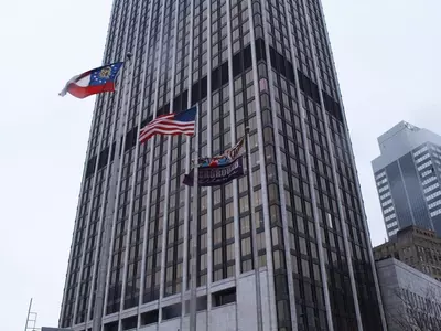 〈사진〉정부기관 입주 애틀랜타 고층건물 폭발물 대피 소동