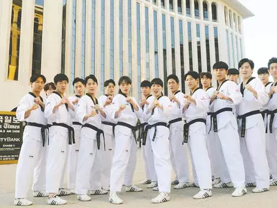 〈사진〉국기원 태권도 시범단 LA 방문