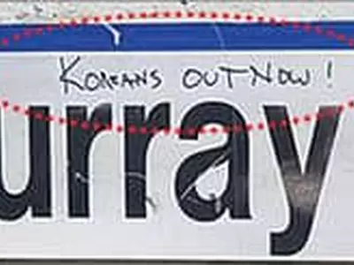 뉴욕 먹자골목 아시안 증오낙서...이번엔“한국인은 당장 떠나라”