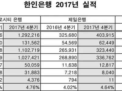 한인은행들 지난해 '고공성장'