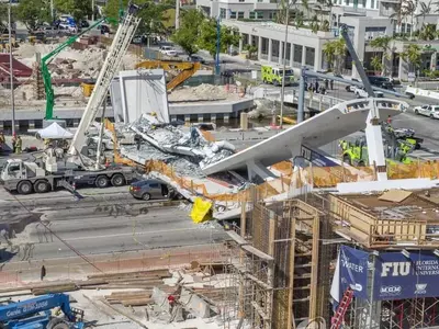 마이애미 신축 육교 붕괴...최소 4명 사망