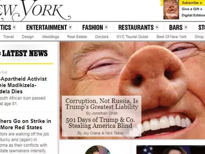 잡지 표지서 돼지로 등장한 트럼프