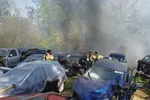 〈사진〉게인즈빌 관목지대 화재... 차량들 전소