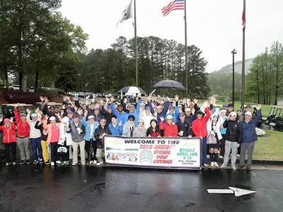 식품협회 춘계골프대회 "비 쯤이야"