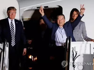 북 억류 한인 3명 귀환에 밤 잊은 미국