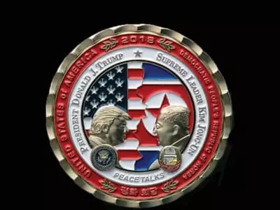 백악관, 북미정상회담 기념주화 공개