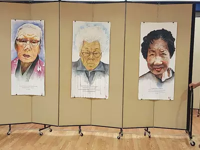 〈사진〉 미국서  ‘위안부 초상화’ 전시회