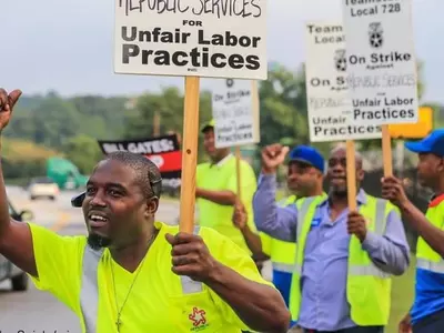 〈사진〉환경 미화원들 '뿔났다'
