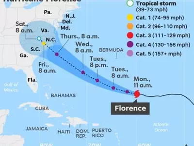 허리케인 '플로렌스' 내일 동부해안 상륙