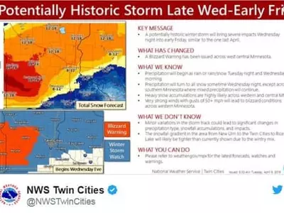 4월의 눈폭풍... 중서부 또 폭탄 사이클론