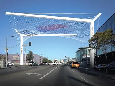 코리아타운 중심에 태극 문양 대형 아치