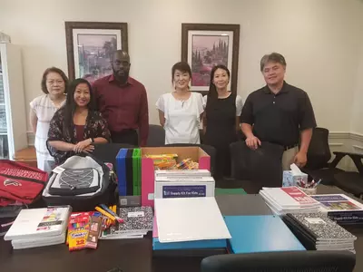 프라미스원 뱅크, AARC에 불우이웃 돕기 학용품